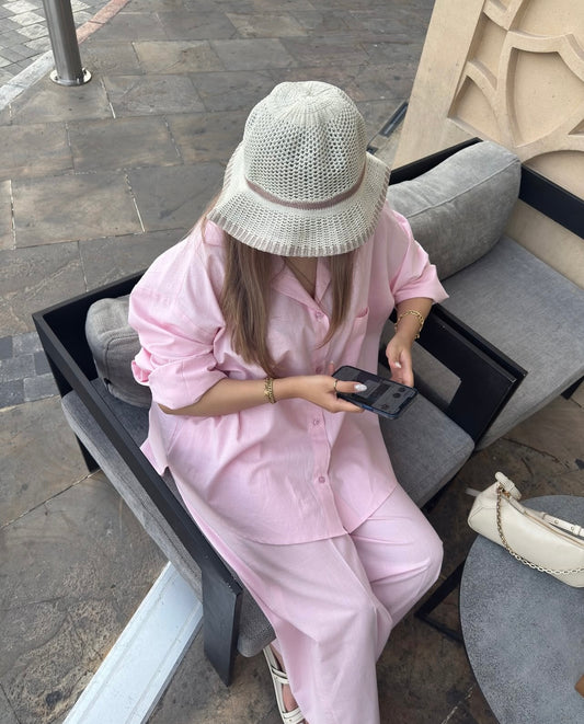 Linen blend coord set
