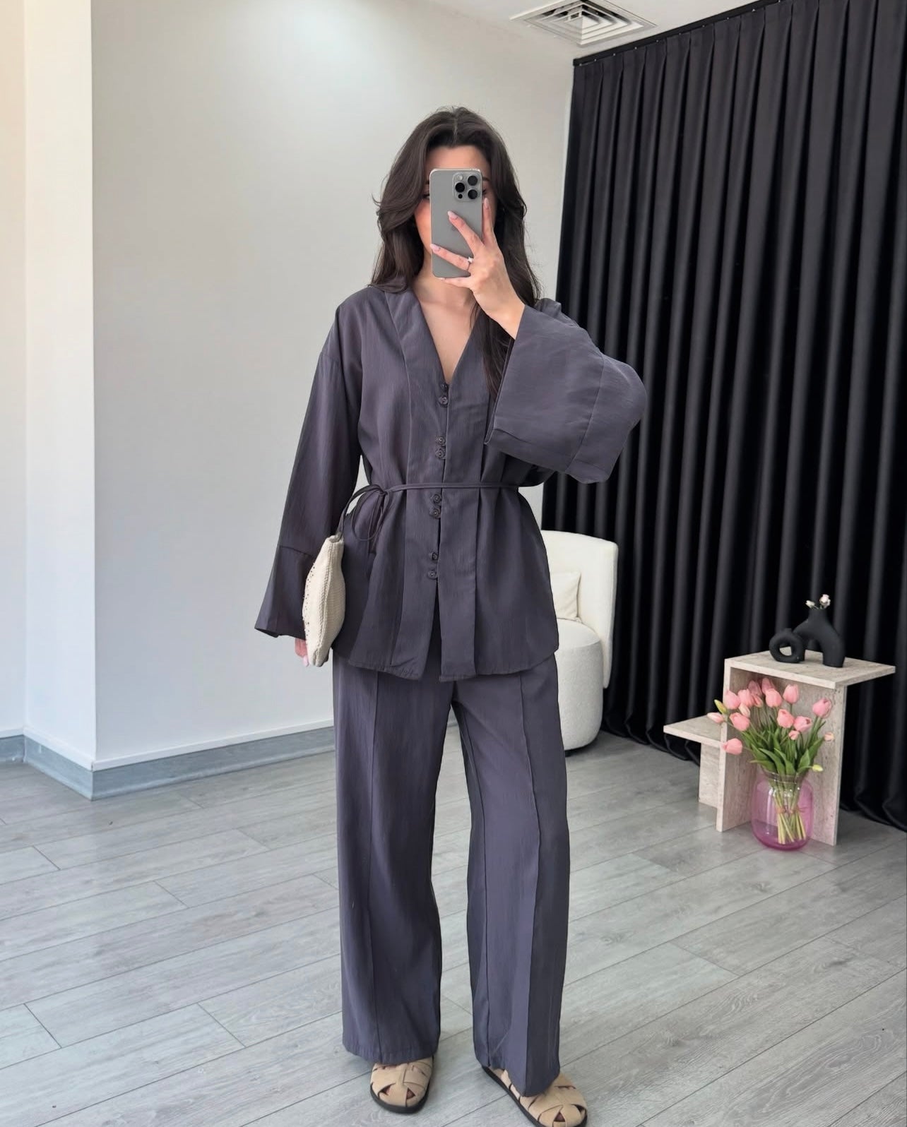 V neck coord set
