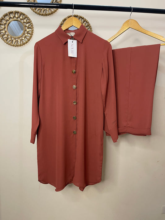 Midi button down set