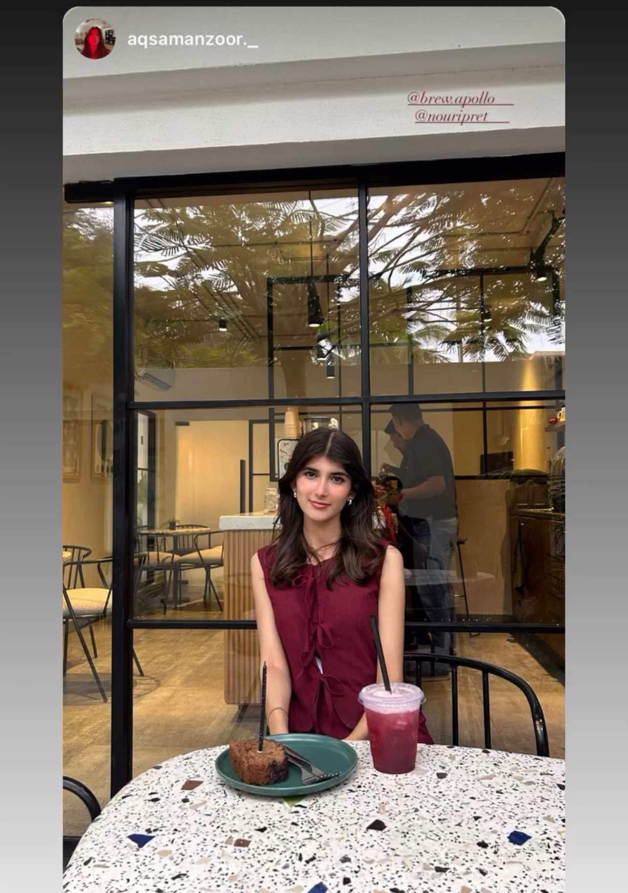 Maroon bow tie skirt set