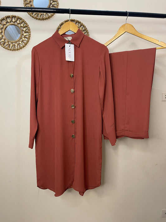 Midi button down set