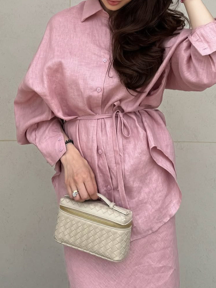 Pink Baggy Skirt set