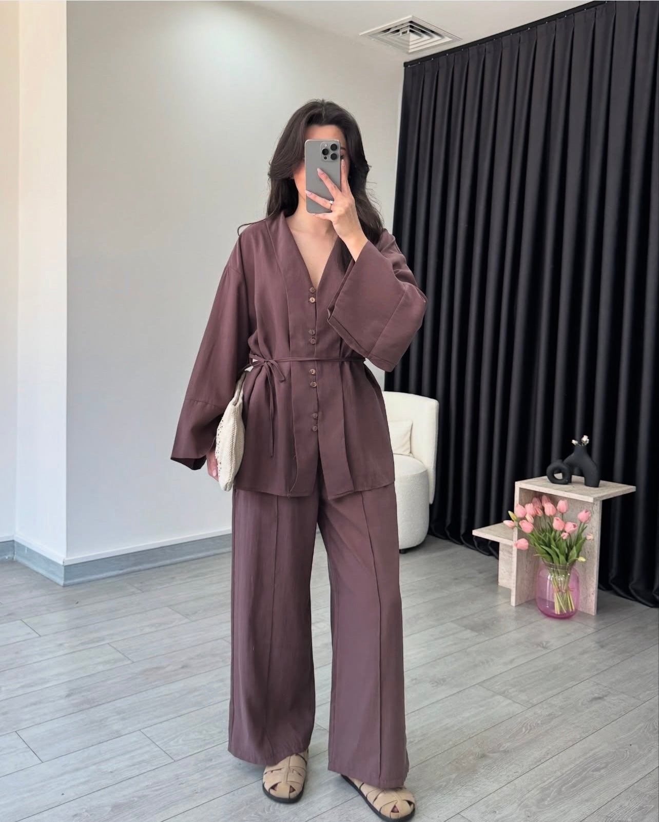 V neck coord set