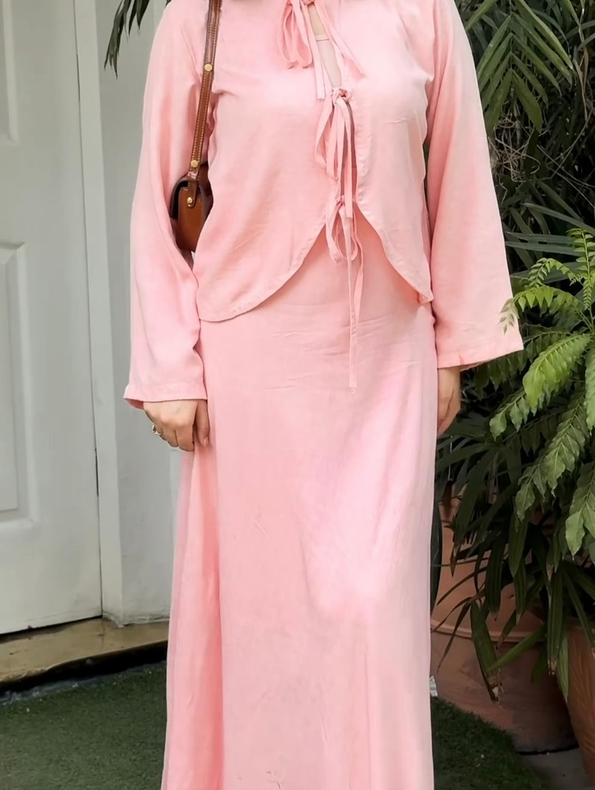 Bow tie Skirt Set