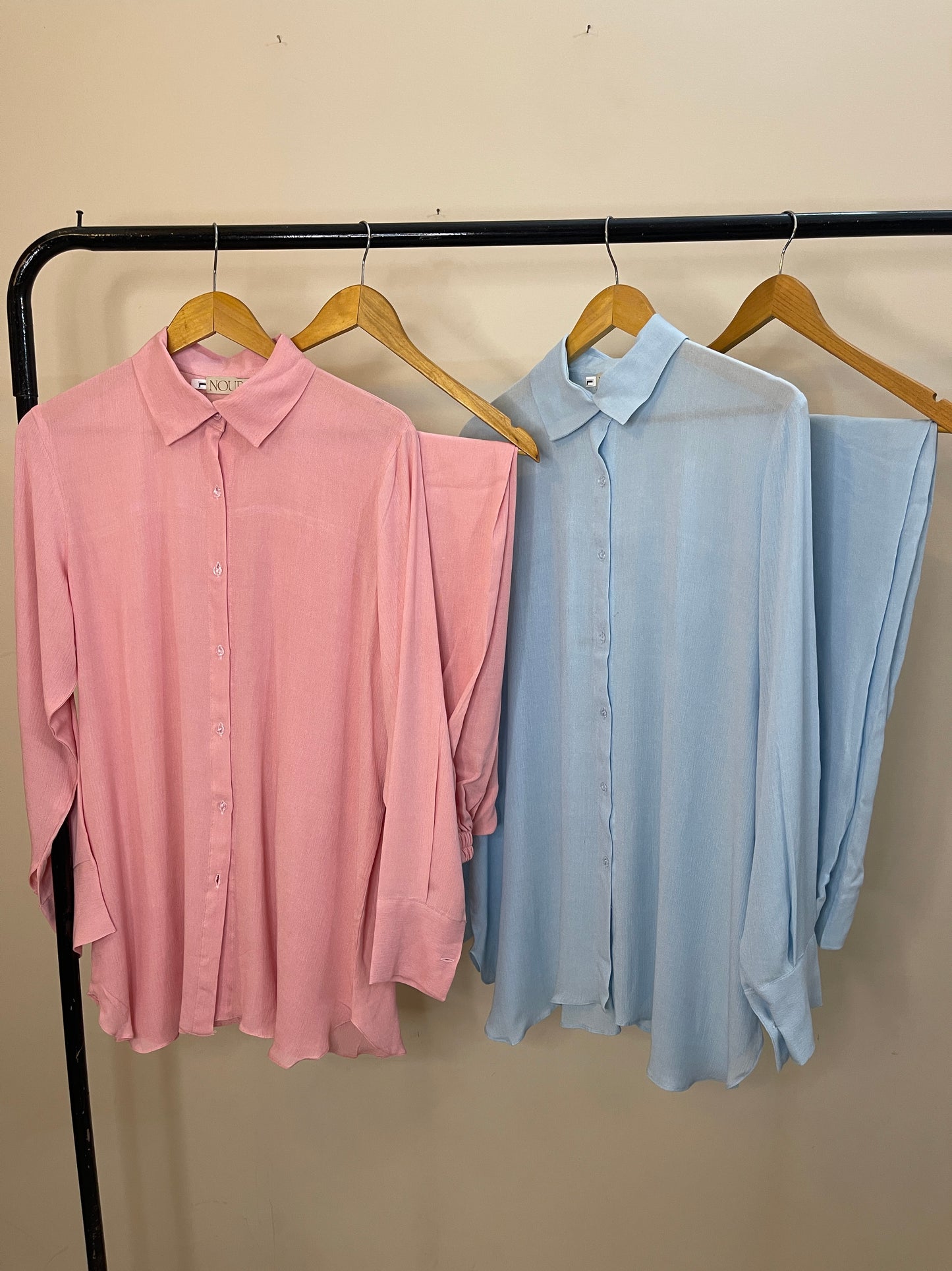 Muslin button down coord sets