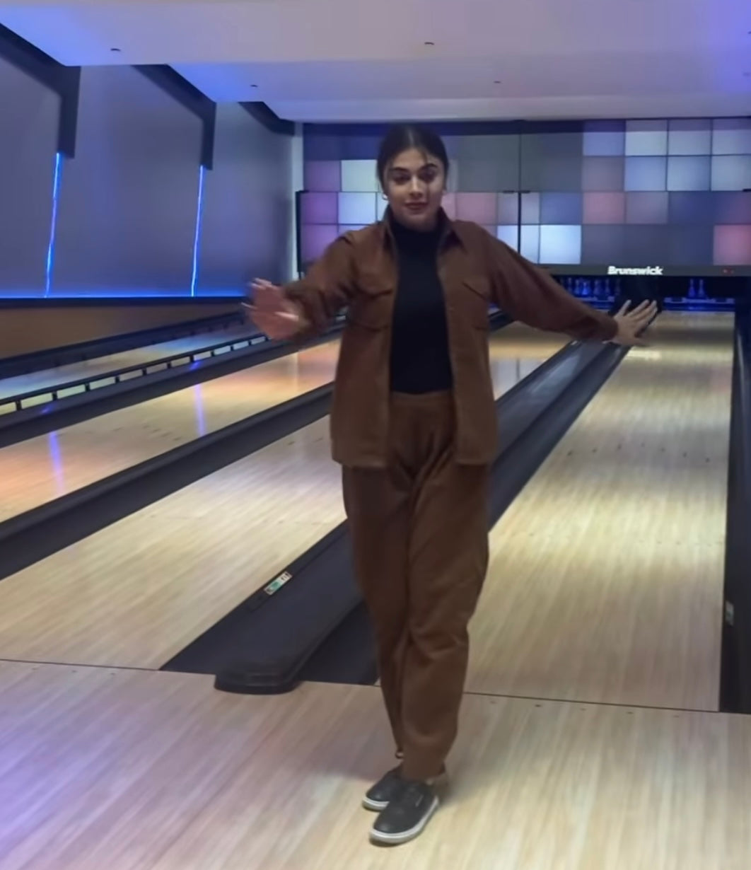 Chocolate brown corduroy coord set