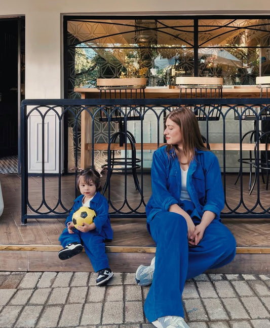 Blue Corduroy coord set