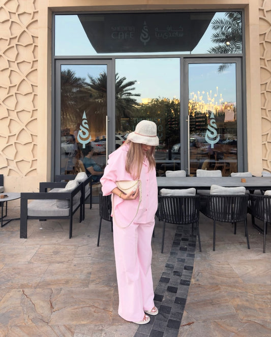 Linen blend coord set